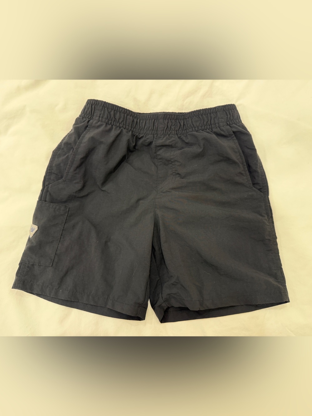 VGUC Columbia Youth Black PFG Elastic-Waist Shorts